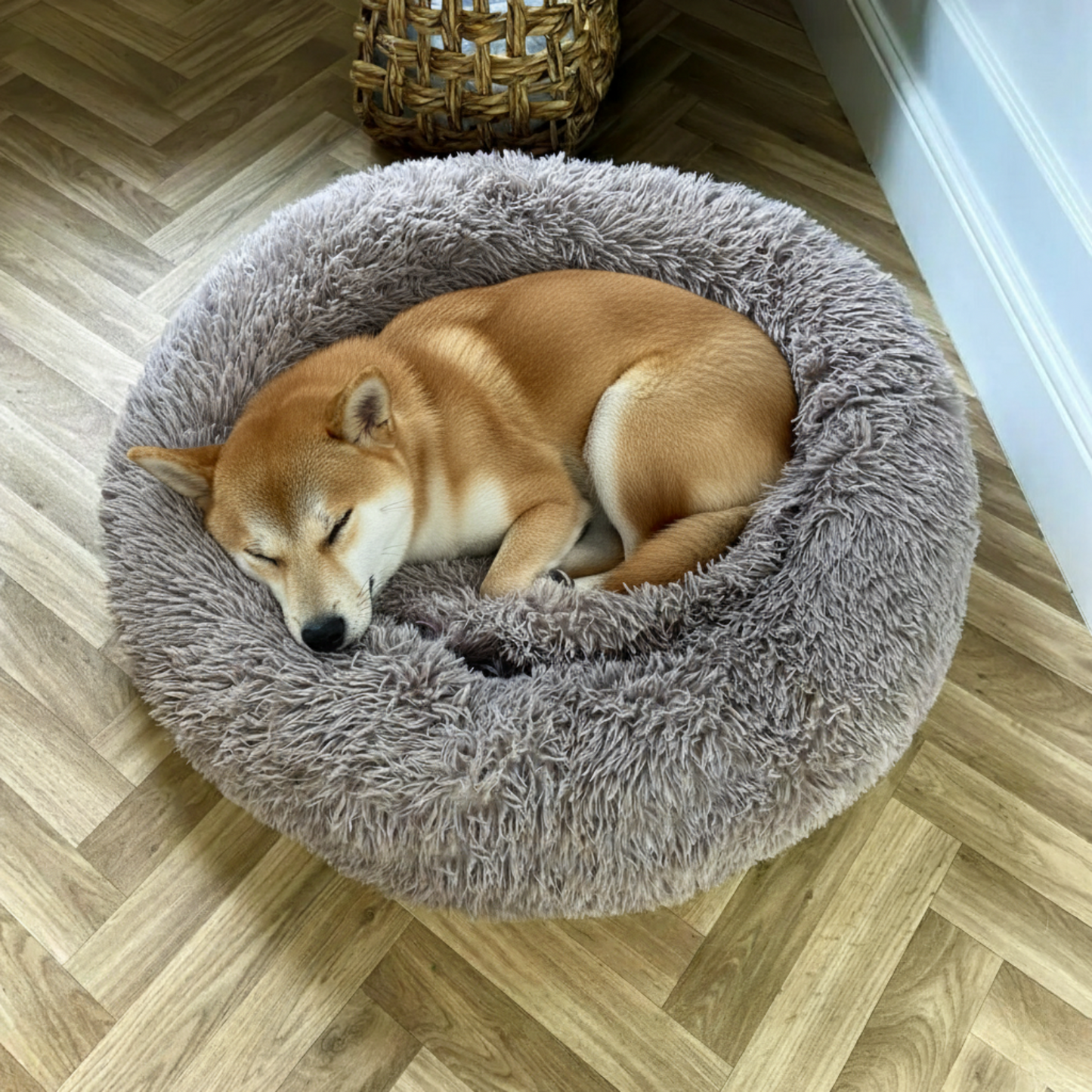 Super Soft Pet Dog Bed Plush Full Size Washable Calm Bed Donut Bed Comfortable Sleeping Artifact Suitable For All Kinds Of Dogs