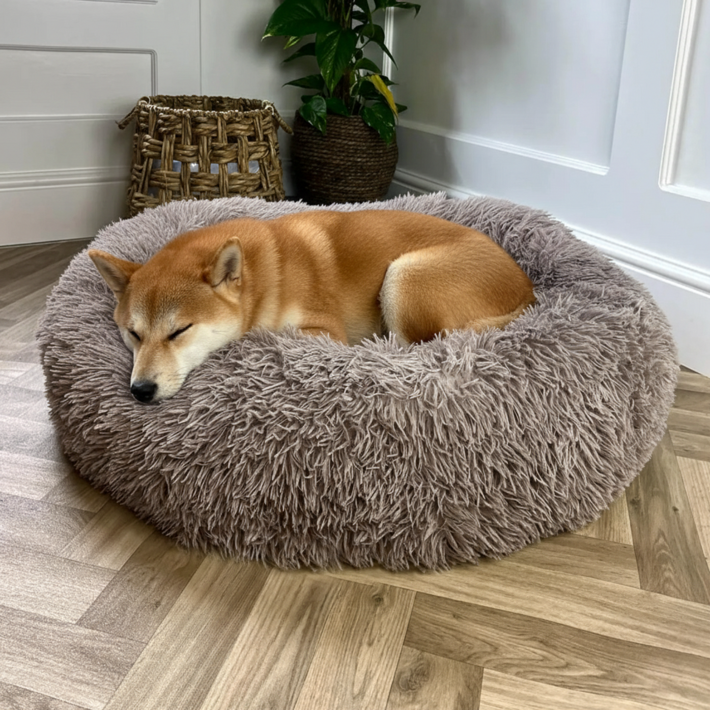Super Soft Pet Dog Bed Plush Full Size Washable Calm Bed Donut Bed Comfortable Sleeping Artifact Suitable For All Kinds Of Dogs