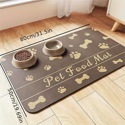 Simple Diatom Ooze Pet Absorbent Non-slip Placemat
