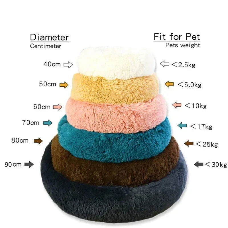 Super Soft Pet Dog Bed Plush Full Size Washable Calm Bed Donut Bed Comfortable Sleeping Artifact Suitable For All Kinds Of Dogs