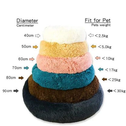 Super Soft Pet Dog Bed Plush Full Size Washable Calm Bed Donut Bed Comfortable Sleeping Artifact Suitable For All Kinds Of Dogs