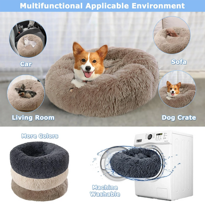 Super Soft Pet Dog Bed Plush Full Size Washable Calm Bed Donut Bed Comfortable Sleeping Artifact Suitable For All Kinds Of Dogs